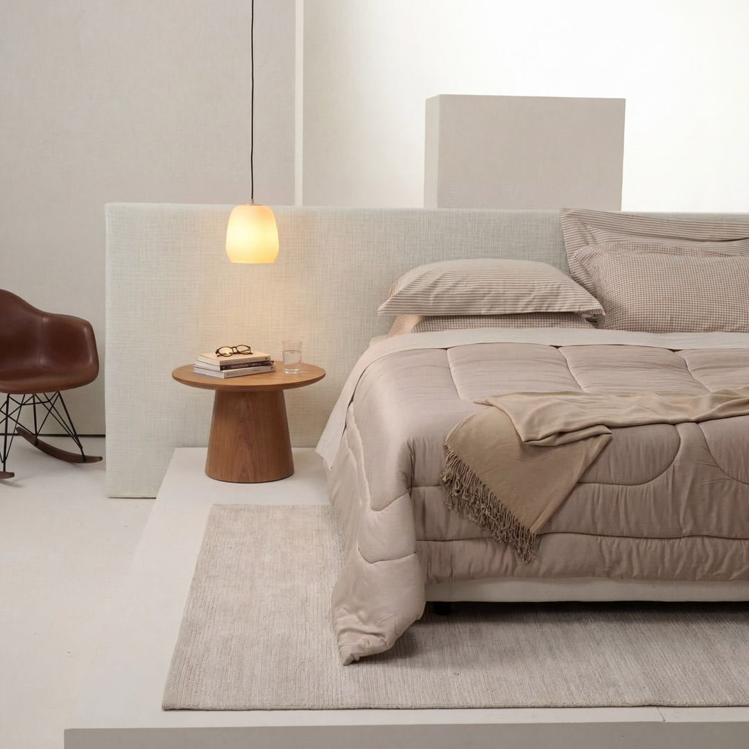 01 10 2440 Jogo de Lencol Mix And Matchs listras Caqui Branco 001